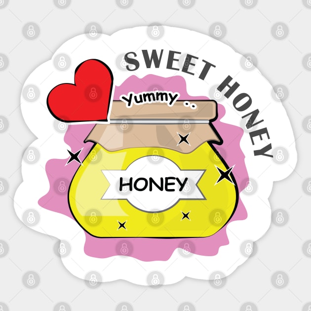 I Love Honey Sticker by DesignWood Atelier